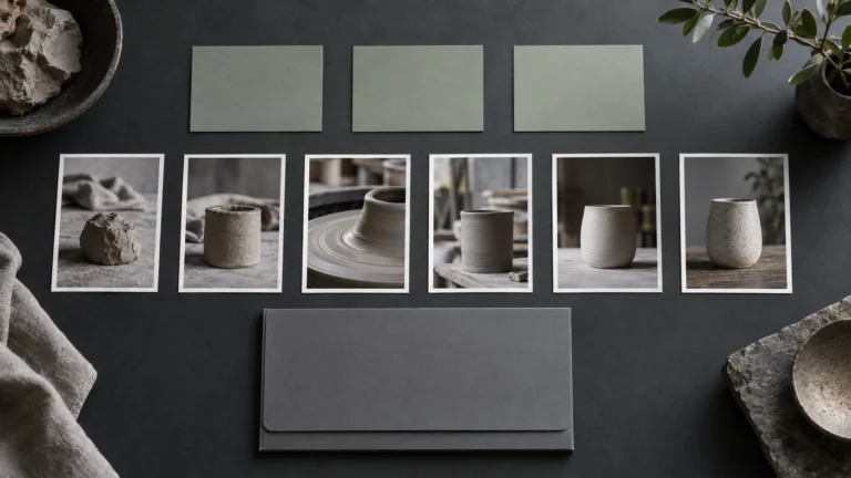 Photographic references and sequencing cards arranged into a narrative.